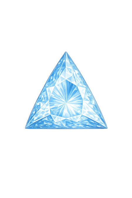 Lab Created Aquamarine #104, Triangle