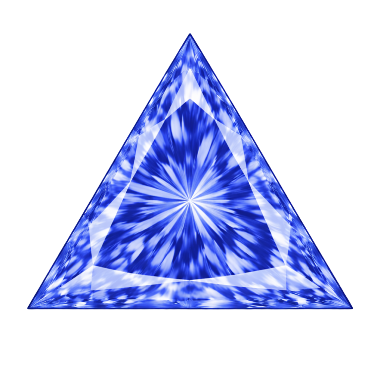 Cubic Zirconia Light Blue Sapphire AAA, Triangle