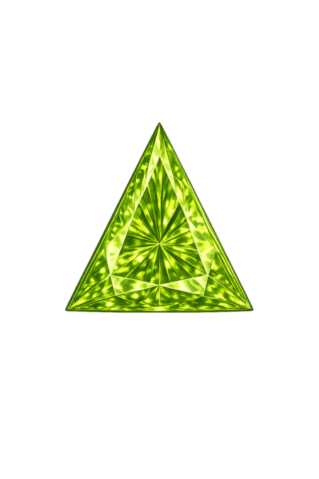 Cubic Zirconia Medium Apple Green AAA. Triangle