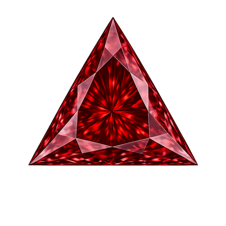 Lab Created Garnet #8, Triangle