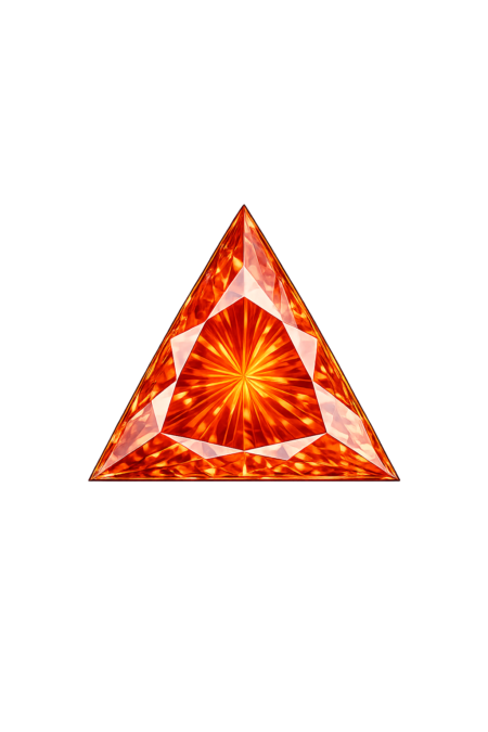 Lab Created Padparadsha #55, Triangle