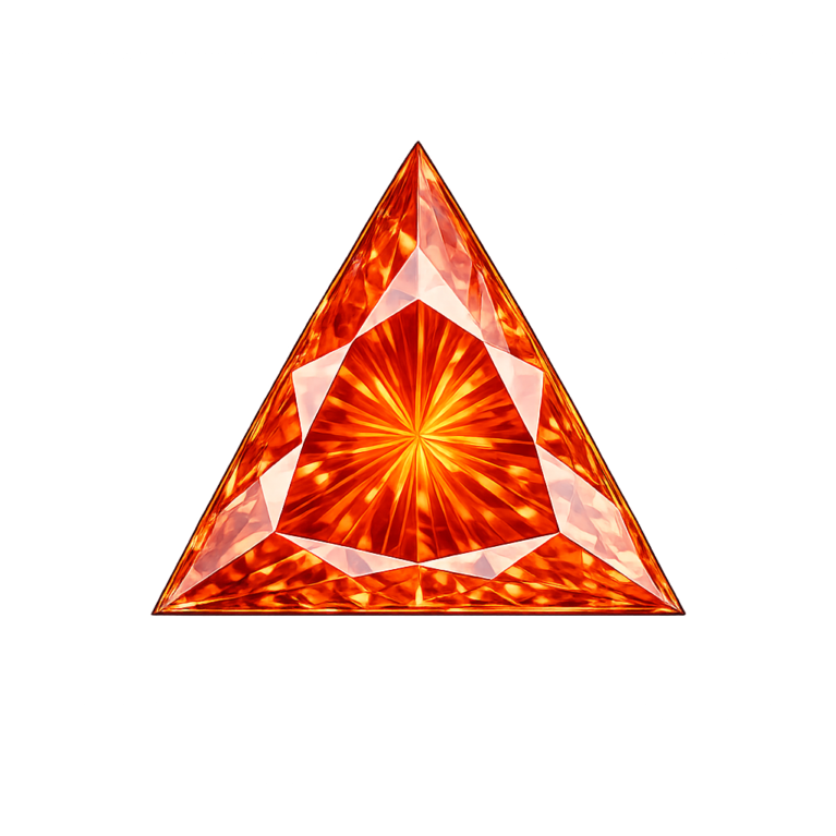 Lab Created Padparadsha #55, Triangle