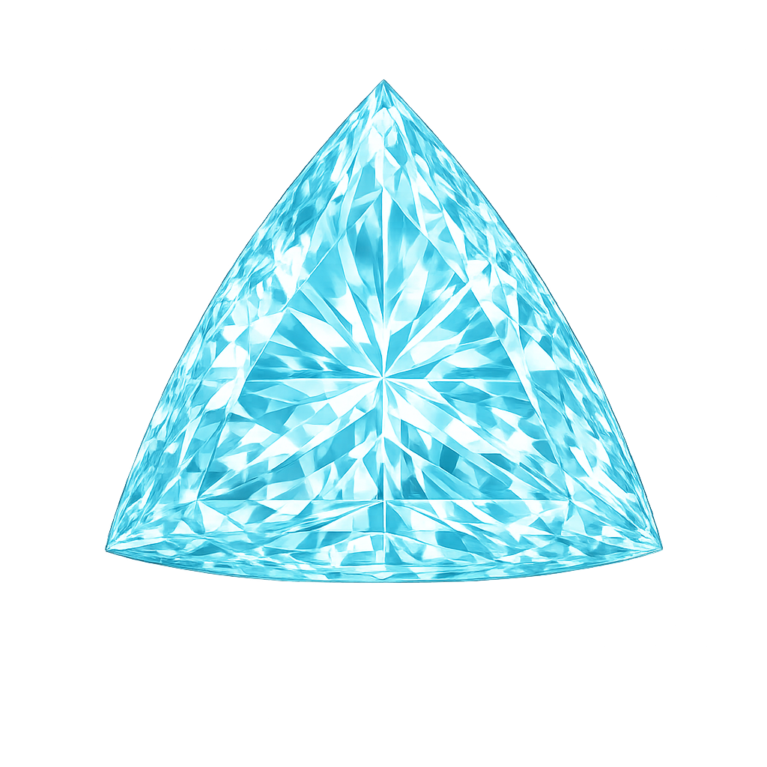 Cubic Zirconia Aquamarine AAA, Trillion