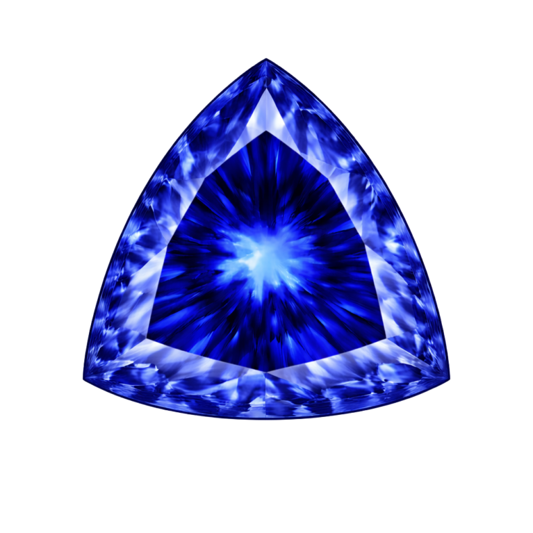 Cubic Zirconia Medium Blue Sapphire AAA, Trillion