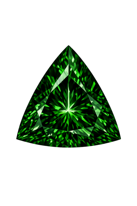 Cubic Zirconia Dark Apple Green AAA. Trillion