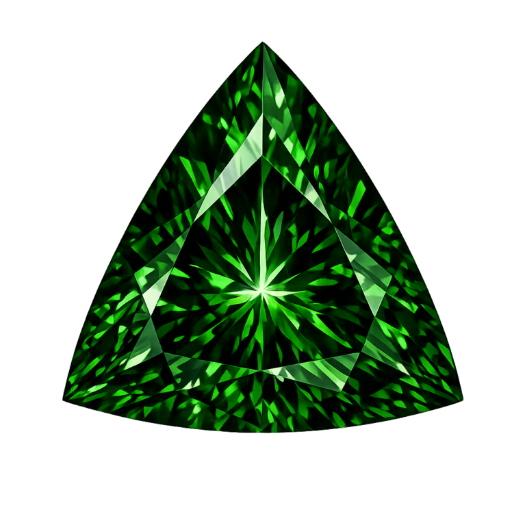 Cubic Zirconia Dark Apple Green AAA. Trillion