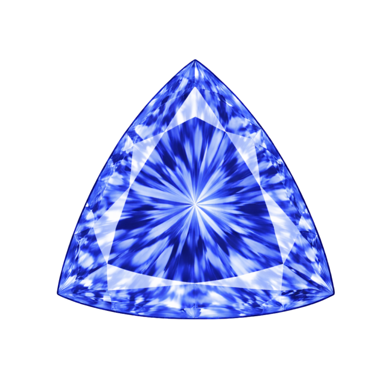 Cubic Zirconia Light Blue Sapphire AAA, Trillion