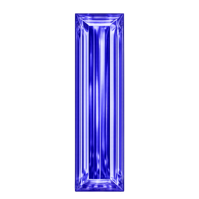 Cubic Zirconia Medium Tanzanite AAA, Baguette