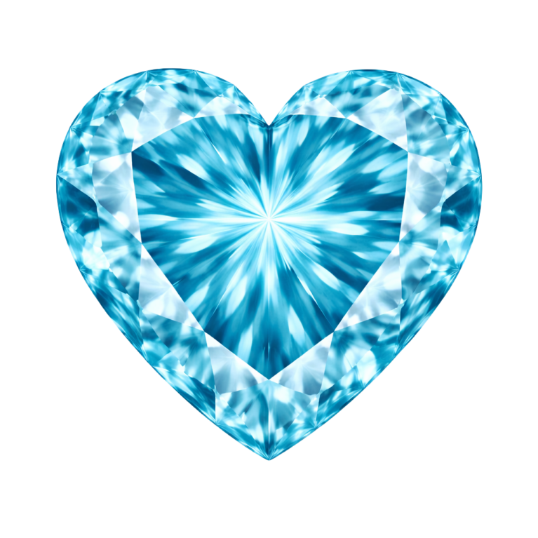 Cubic Zirconia Aquamarine AAA, Heart