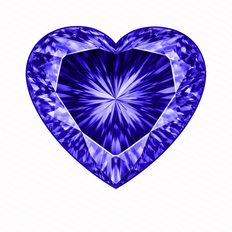 Cubic Zirconia Medium Tanzanite AAA, Heart