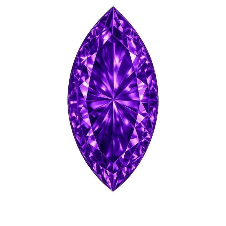 Cubic Zirconia Dark Lavender AAA, Marquise