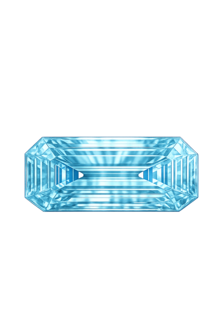 Lab Created Aquamarine #104, Octagon