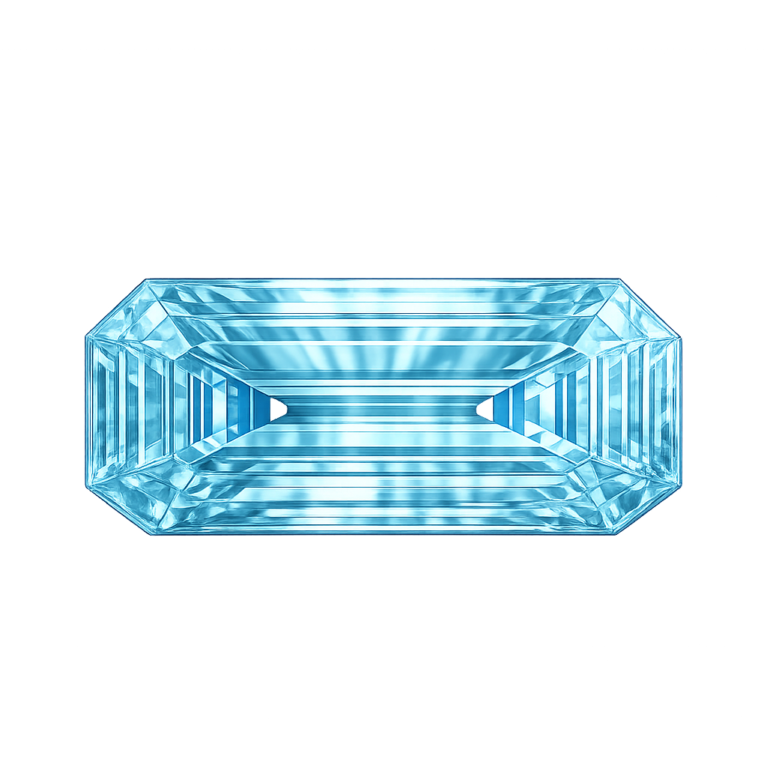 Lab Created Aquamarine #104, Octagon