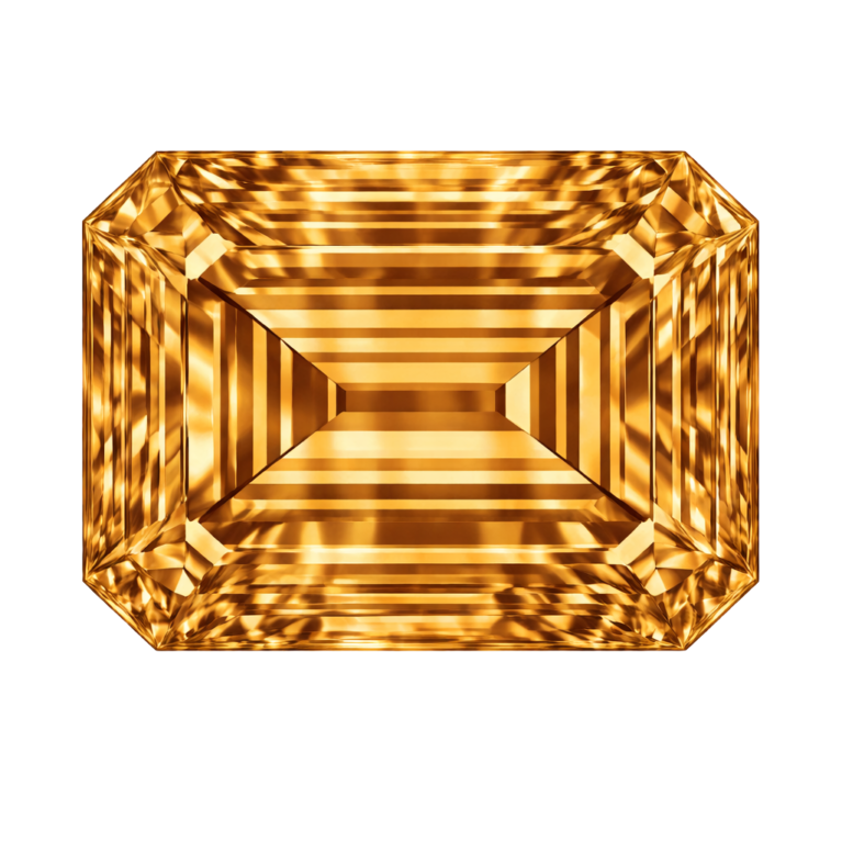 Cubic Zirconia Light Brown AAA, Octagon