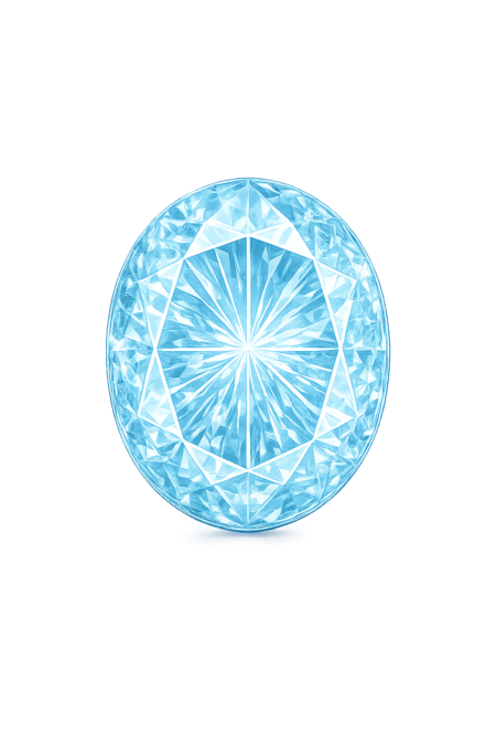 Lab Created Aquamarine #106, Oval