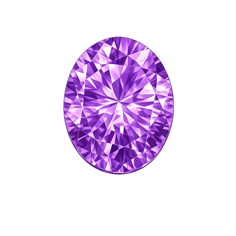 Cubic Zirconia Dark Lavender AAA, Oval