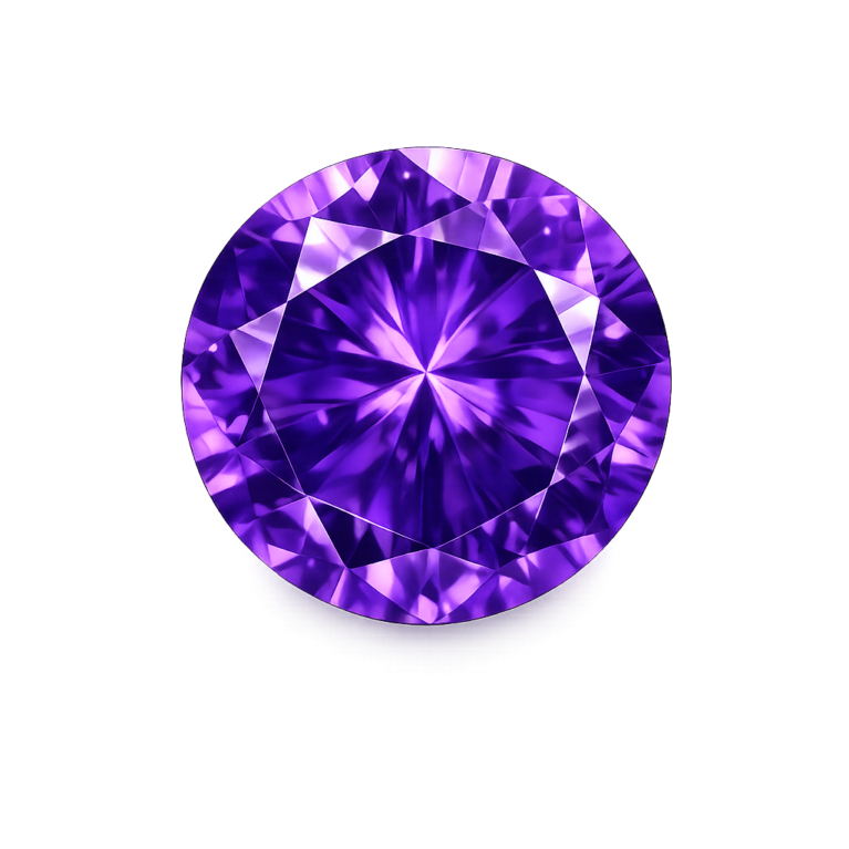 Cubic Zirconia Dark Lavender AAA, Round