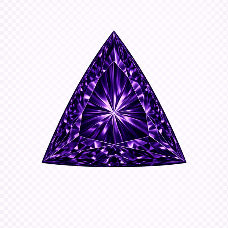 Cubic Zirconia Dark Lavender AAA, Triangle