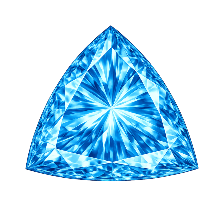 Cubic Zirconia Medium Blue Topaz AAA, Trillion