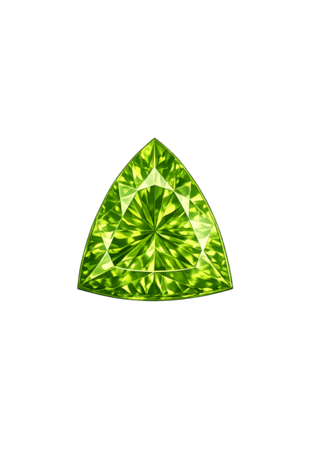 Cubic Zirconia Medium Apple Green AAA. Trillion