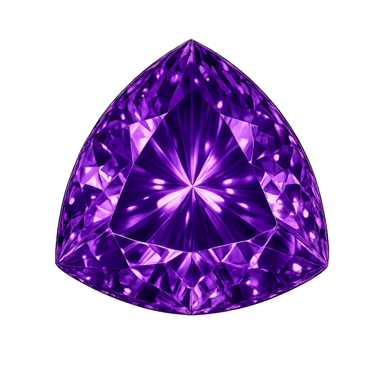 Cubic Zirconia Dark Lavender AAA, Trillion