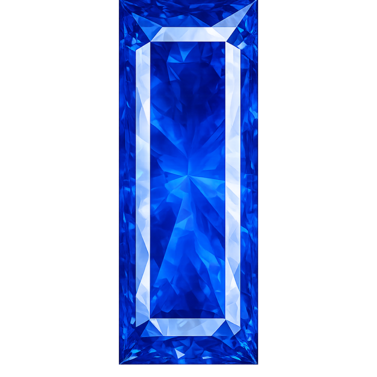 Lab Created Blue Spinel #112, Baguette