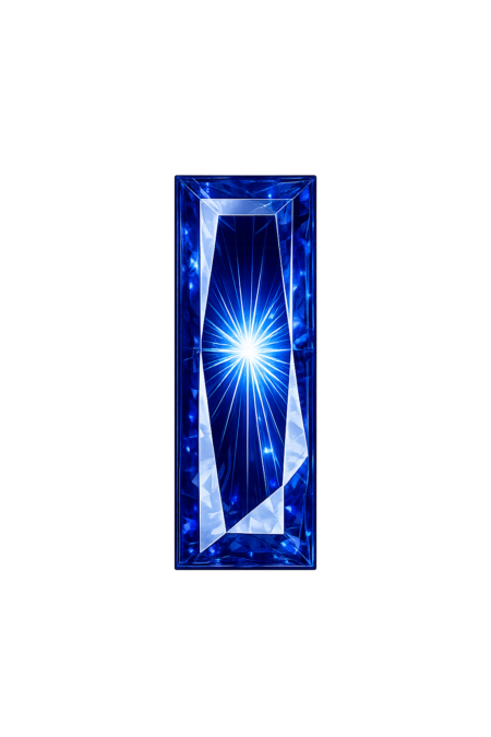 Lab Created Blue Spinel #114, Baguette