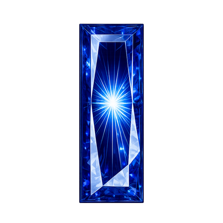 Lab Created Blue Spinel #114, Baguette