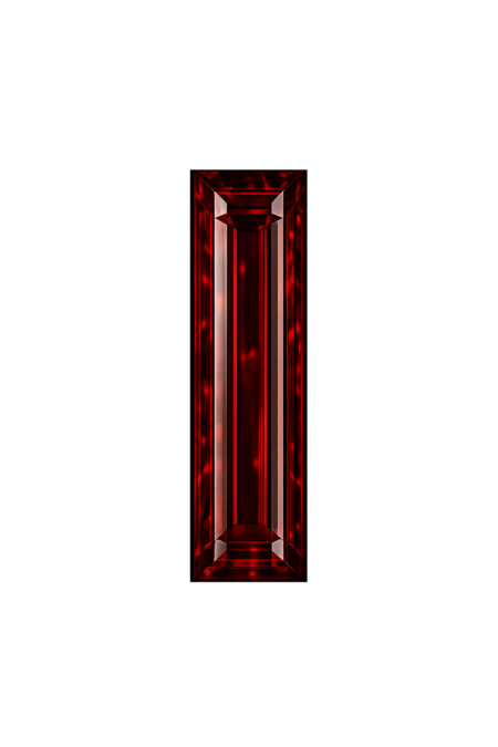 Lab Created Garnet #10, Baguette