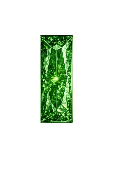 Lab Created Green Tourmaline #149, Baguette