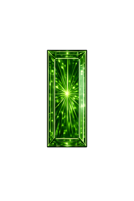 Lab Created Green Tourmaline #152, Baguette