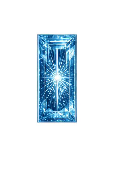 Lab Created Aquamarine #107, Baguette