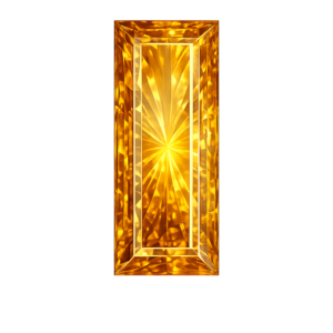 Natural Citrine, Baguette