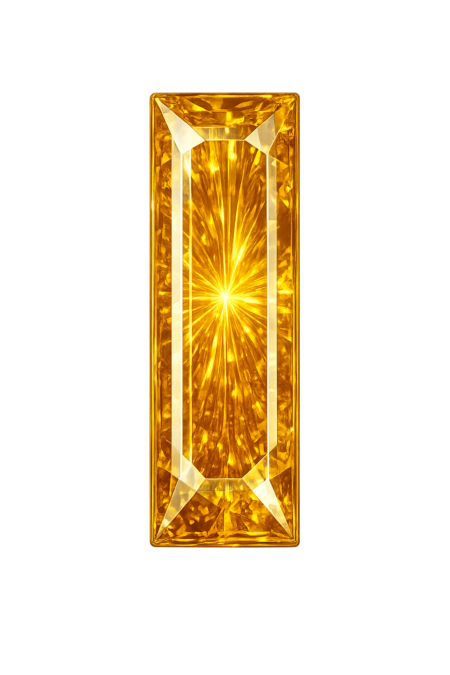Lab Created Yellow Sapphire #22, Baguette
