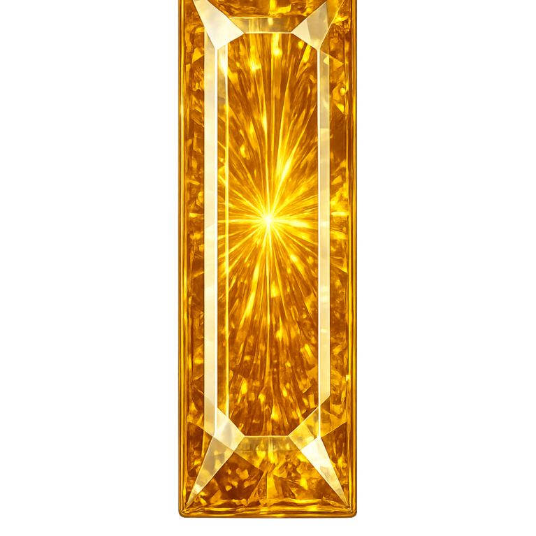 Lab Created Yellow Sapphire #22, Baguette