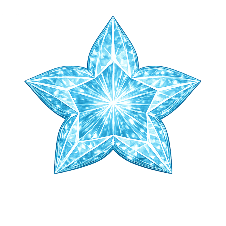 Lab Created Aquamarine #106, Flower