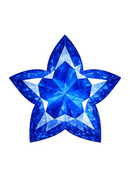 Lab Created Blue Spinel #112, Flower
