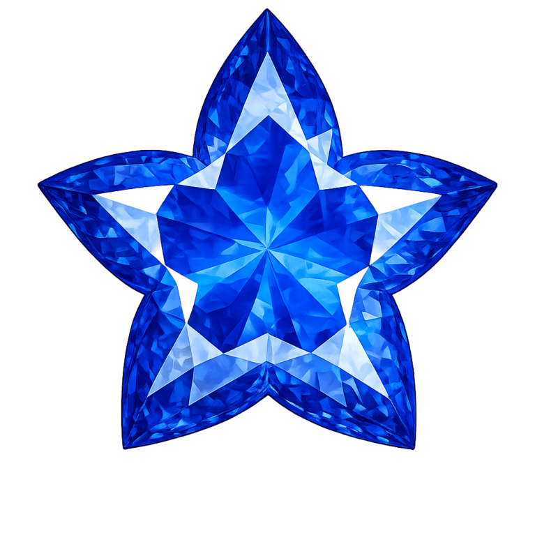 Lab Created Blue Spinel #112, Flower