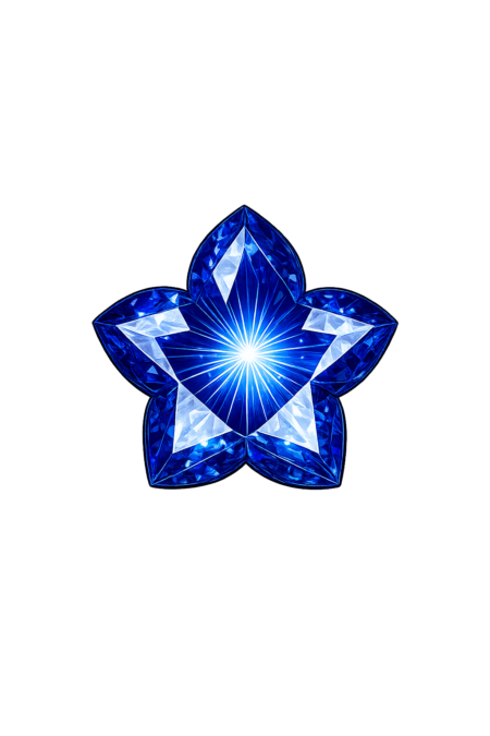 Lab Created Blue Spinel #113, Flower