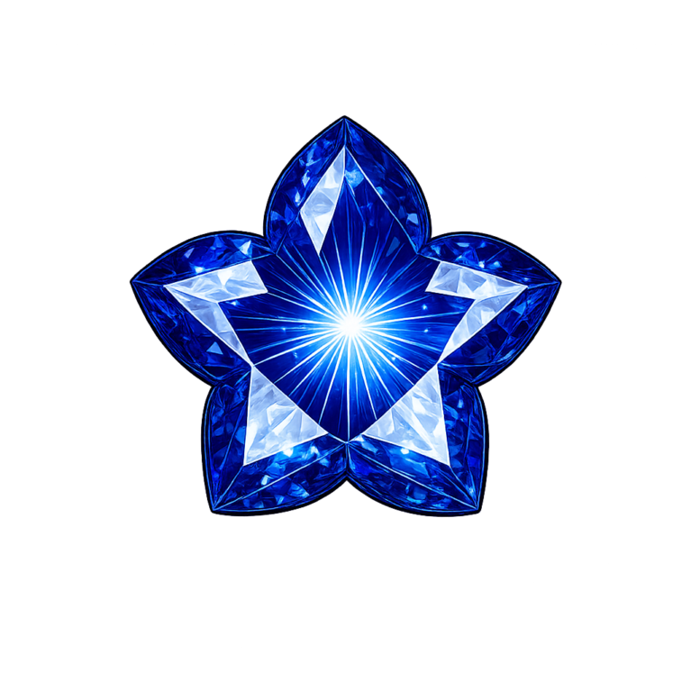 Lab Created Blue Spinel #114, Flower