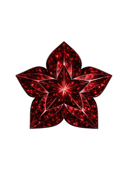 Lab Created Garnet #10, Flower
