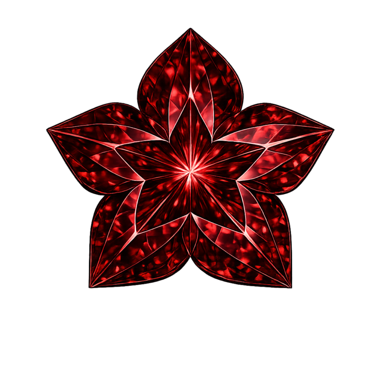 Lab Created Garnet #10, Flower
