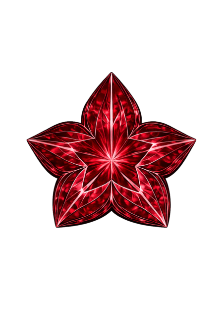 Lab Created Garnet #7, Flower