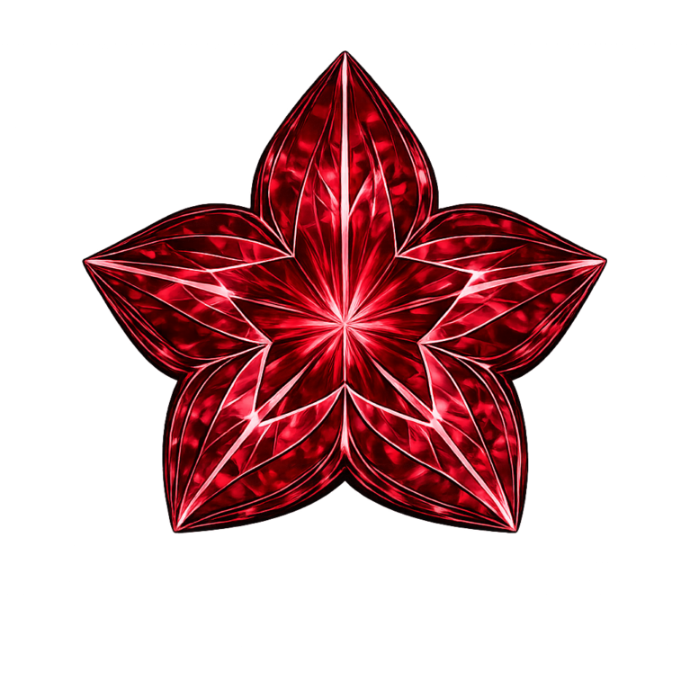 Lab Created Garnet #7, Flower