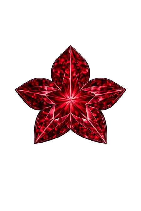 Lab Created Garnet #8, Flower