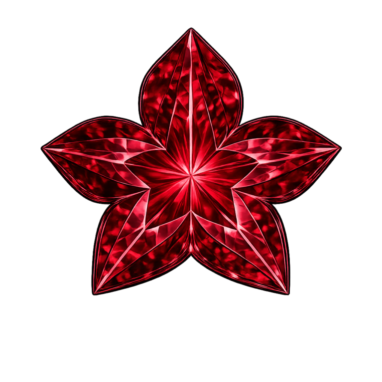 Lab Created Garnet #8, Flower