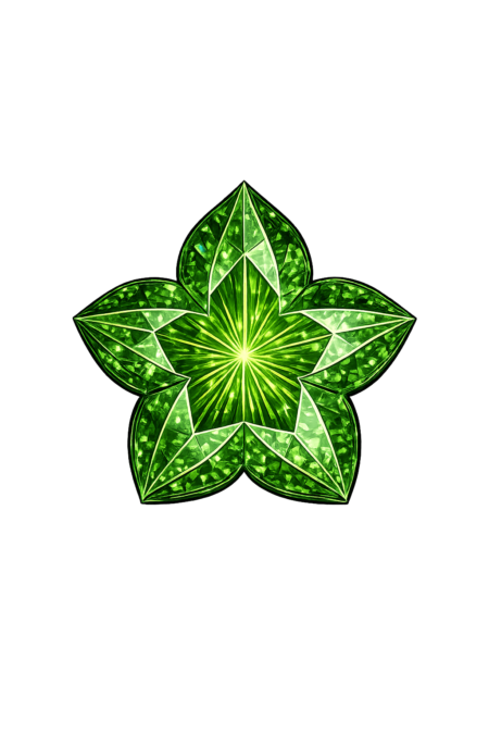 Lab Created Green Tourmaline #152, Flower