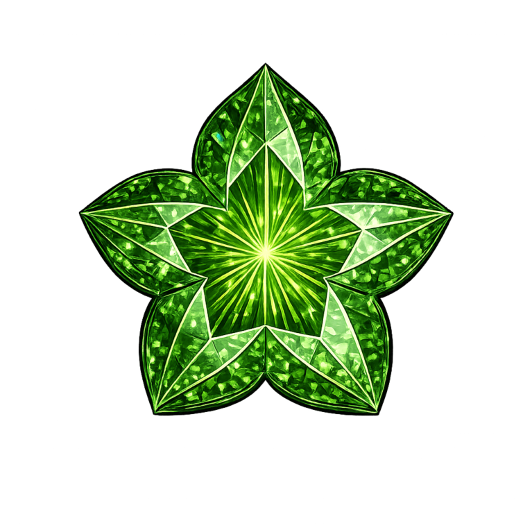 Lab Created Green Tourmaline #152, Flower