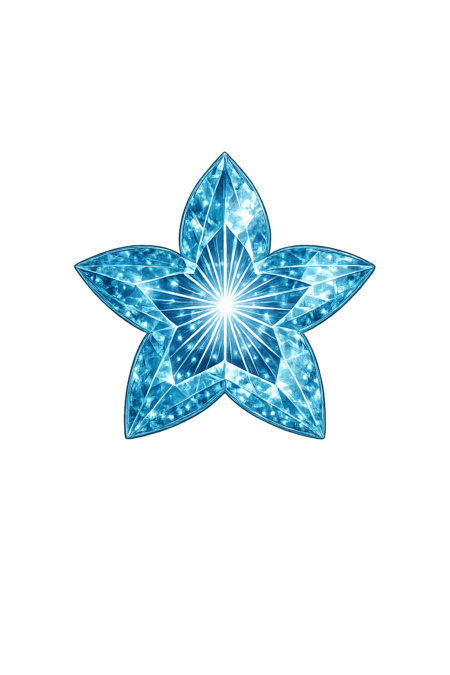 Lab Created Aquamarine #107, Flower