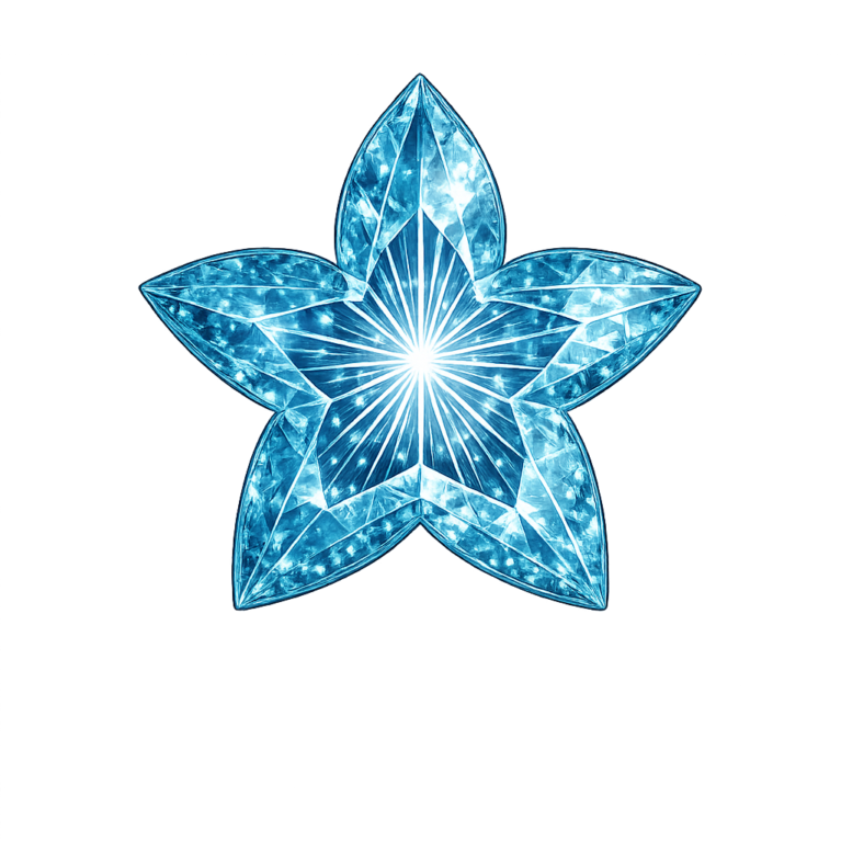 Lab Created Aquamarine #107, Flower